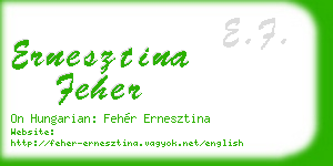 ernesztina feher business card